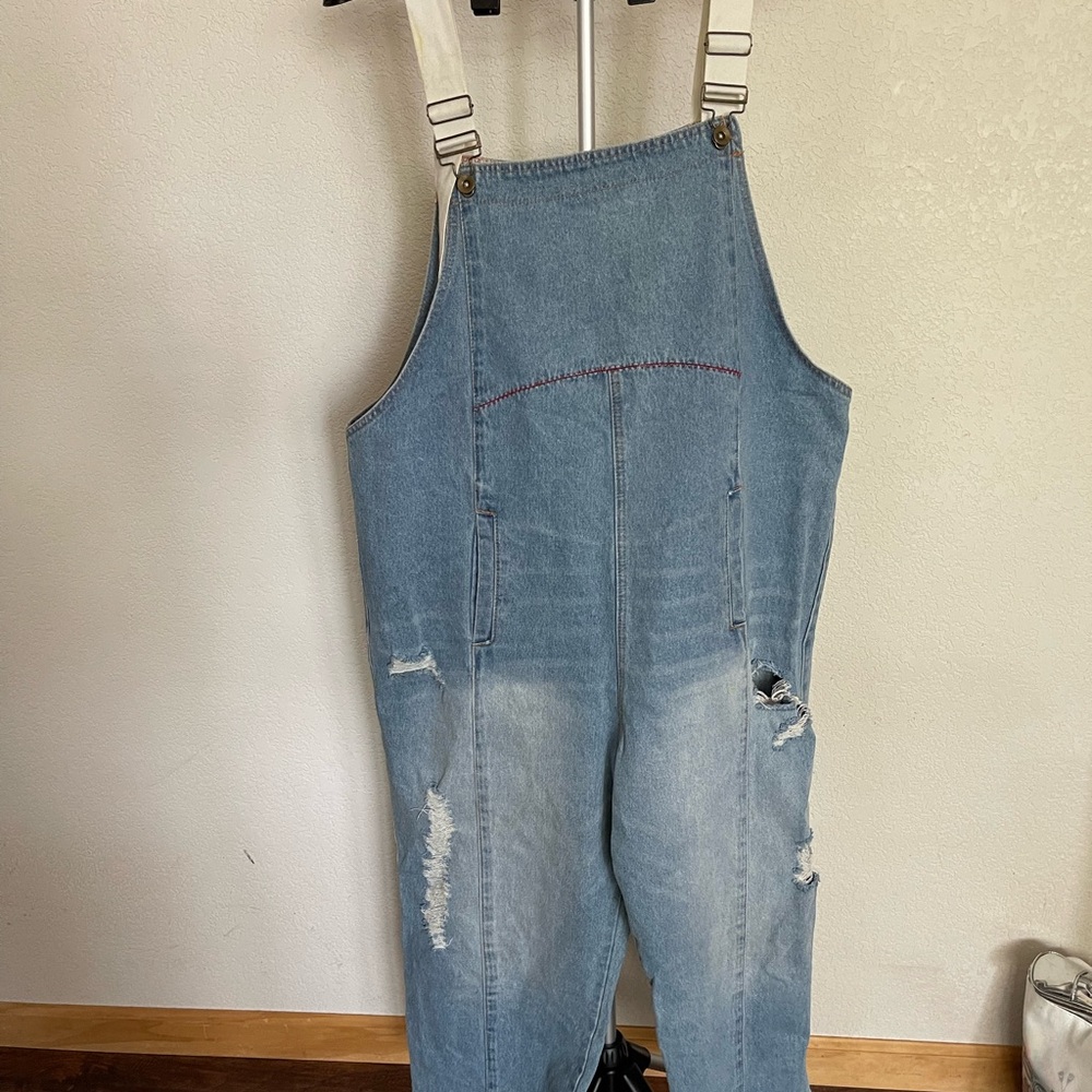 Grunge style  Denim Oversized Overalls